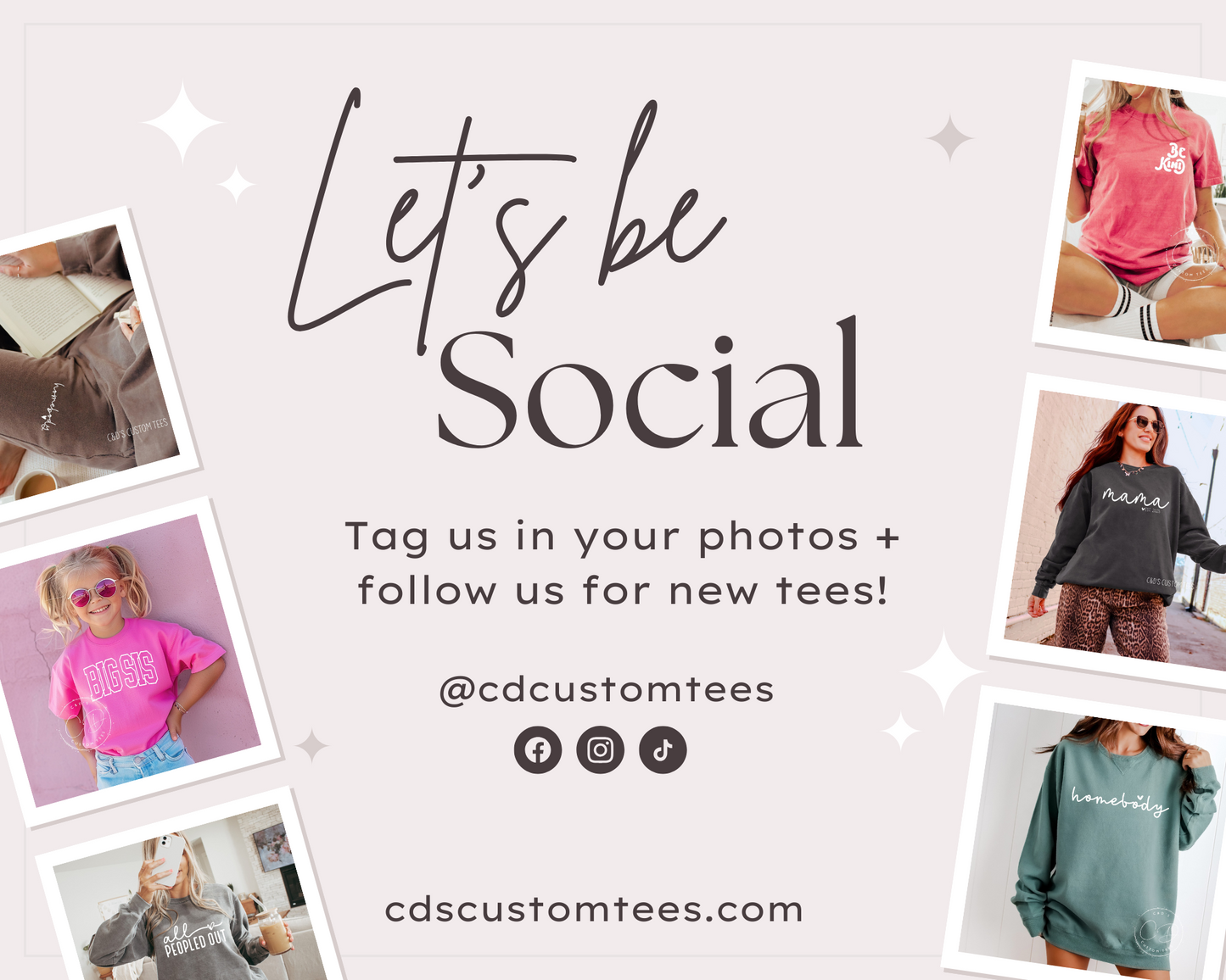 a collage of photos with the words let's be social