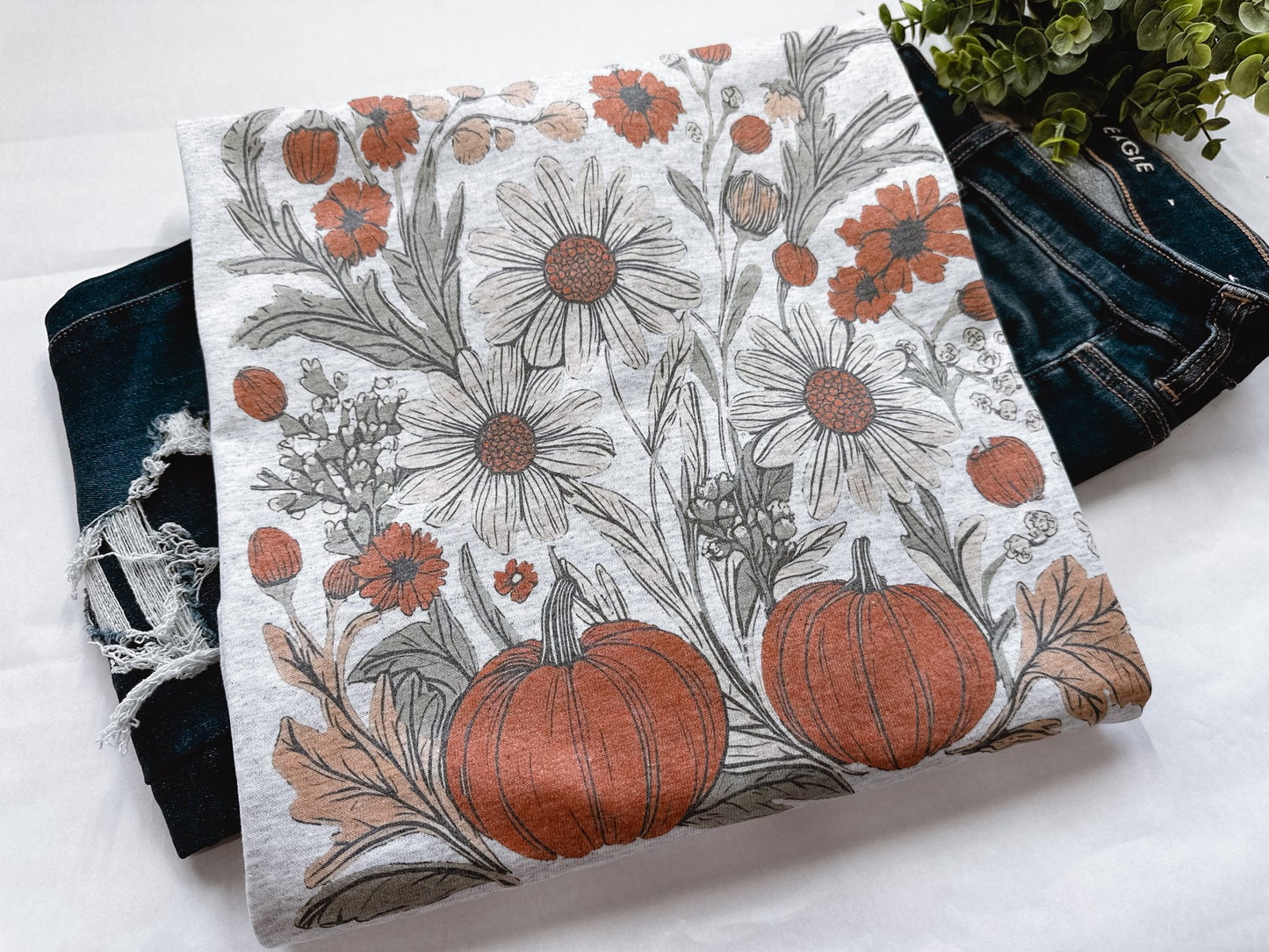 Fall Floral Graphic Tee