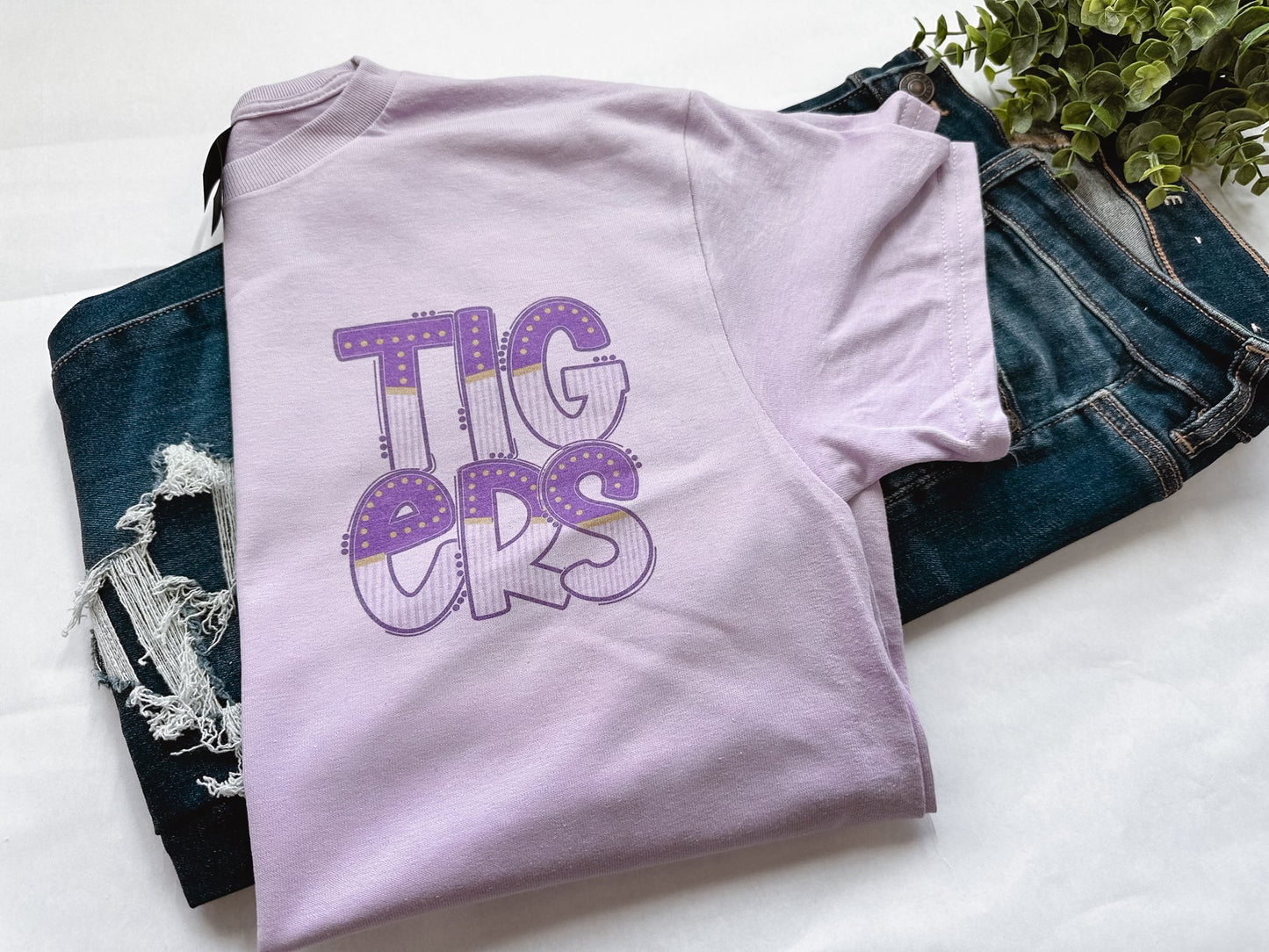 Plaid Tiger Graphic Tee
