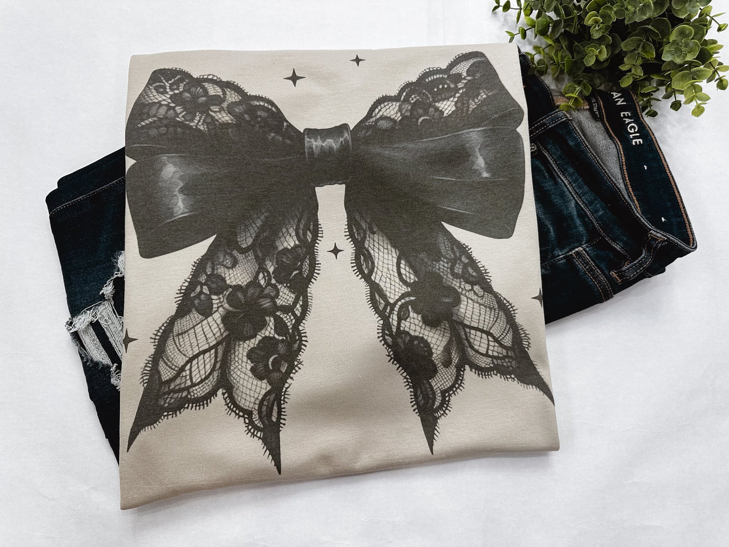 Halloween Bow Black Graphic Tee