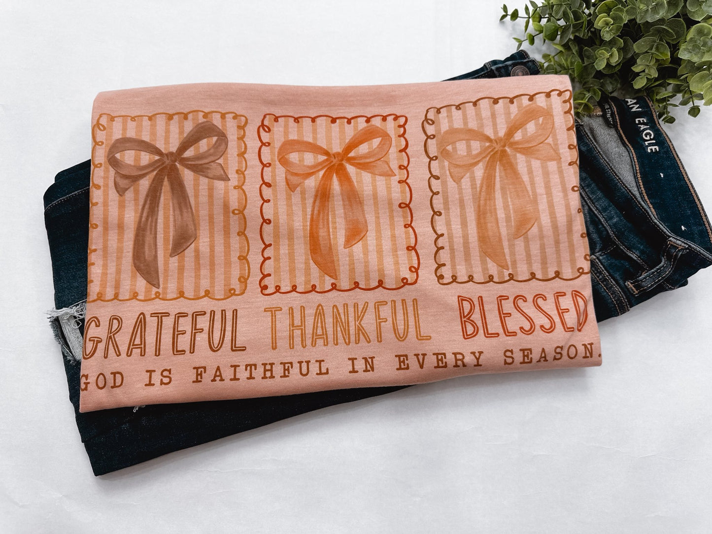 Grateful Thankful Blessed Graphic Tee