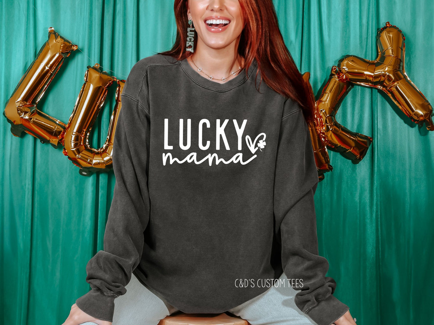 Lucky Mama Comfort Color Sweatshirt