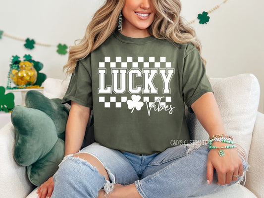 Lukcy Vibes Comfort Color Tee