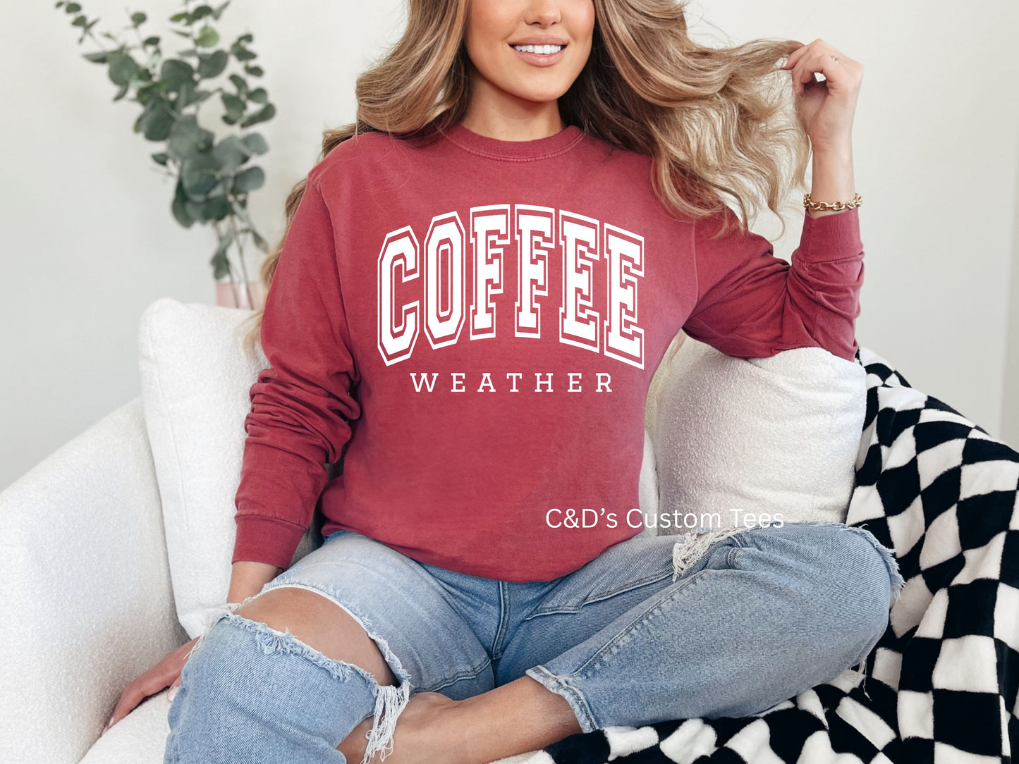 Coffee Weather Comfort Color Long Sleeve