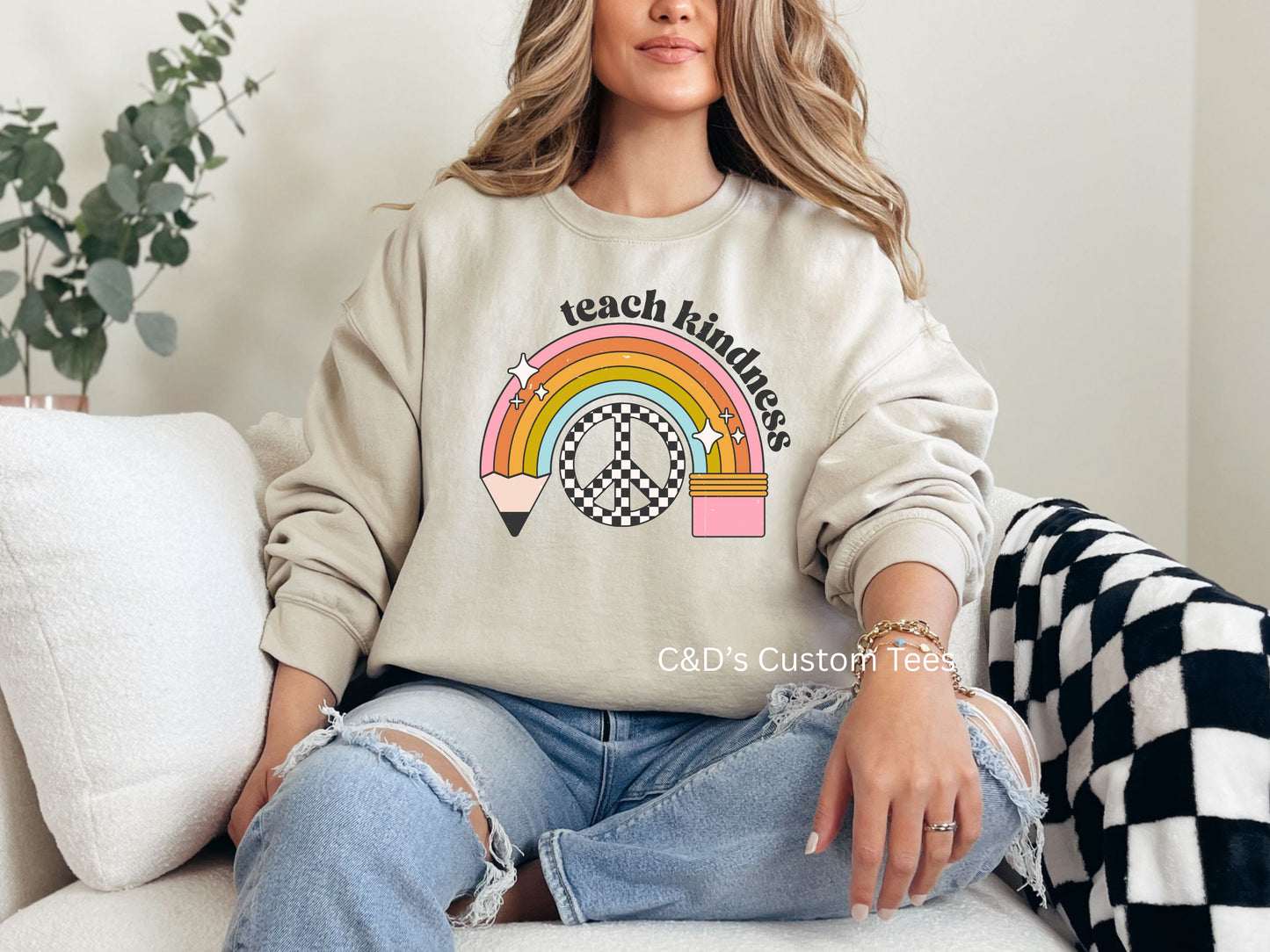 Teach Kindness Graphic Sweatshirt