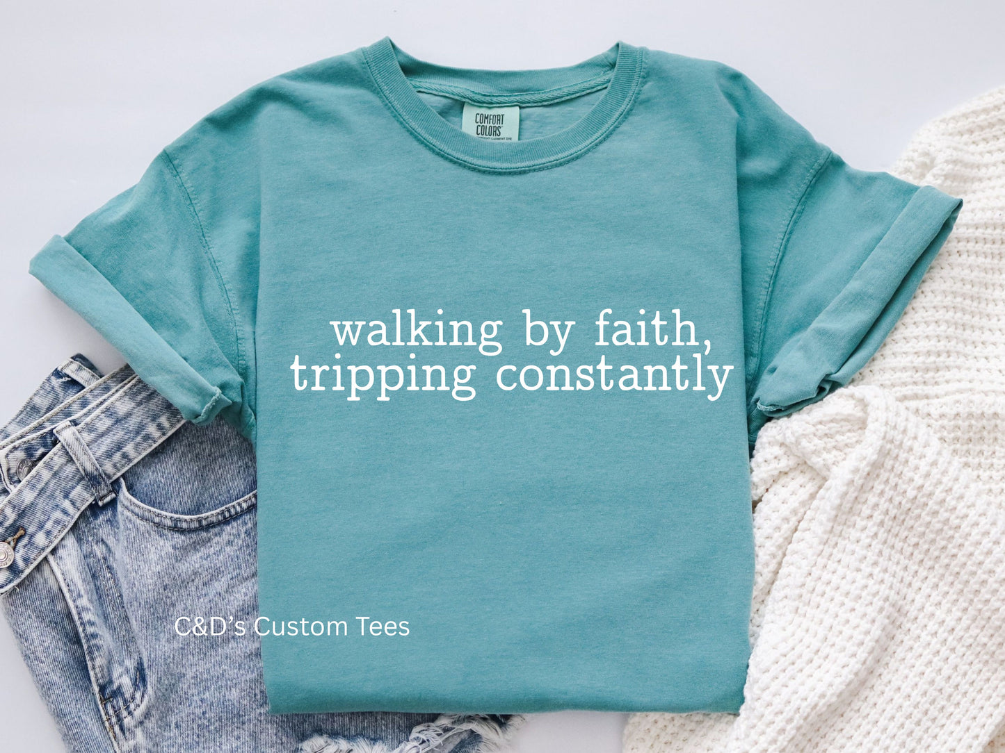 Walking By Faith Comfort Color Tee
