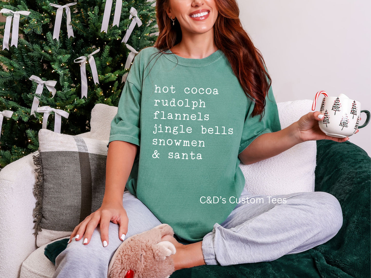 Christmas Words Comfort Color Tee