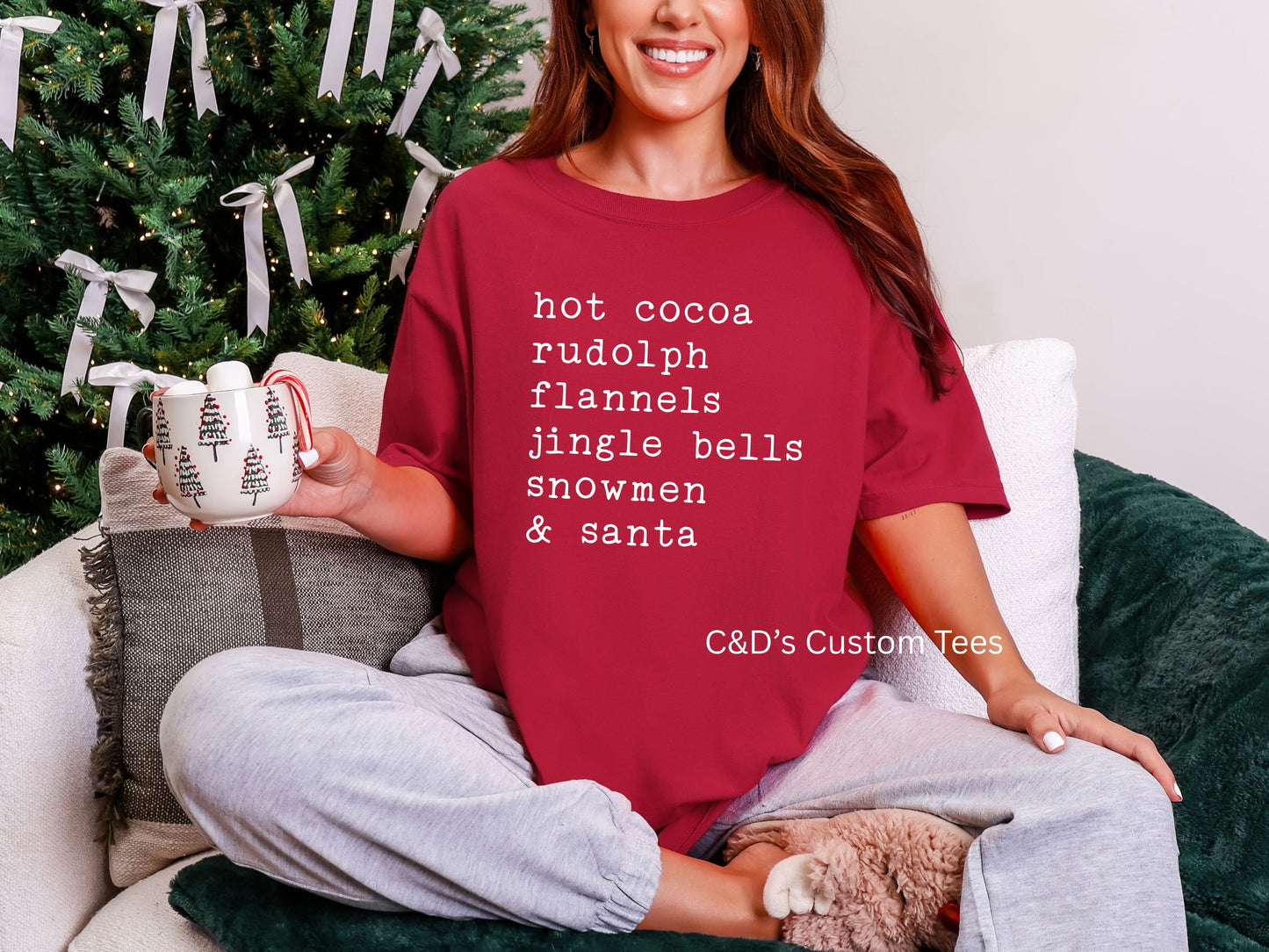 Christmas Words Comfort Color Tee