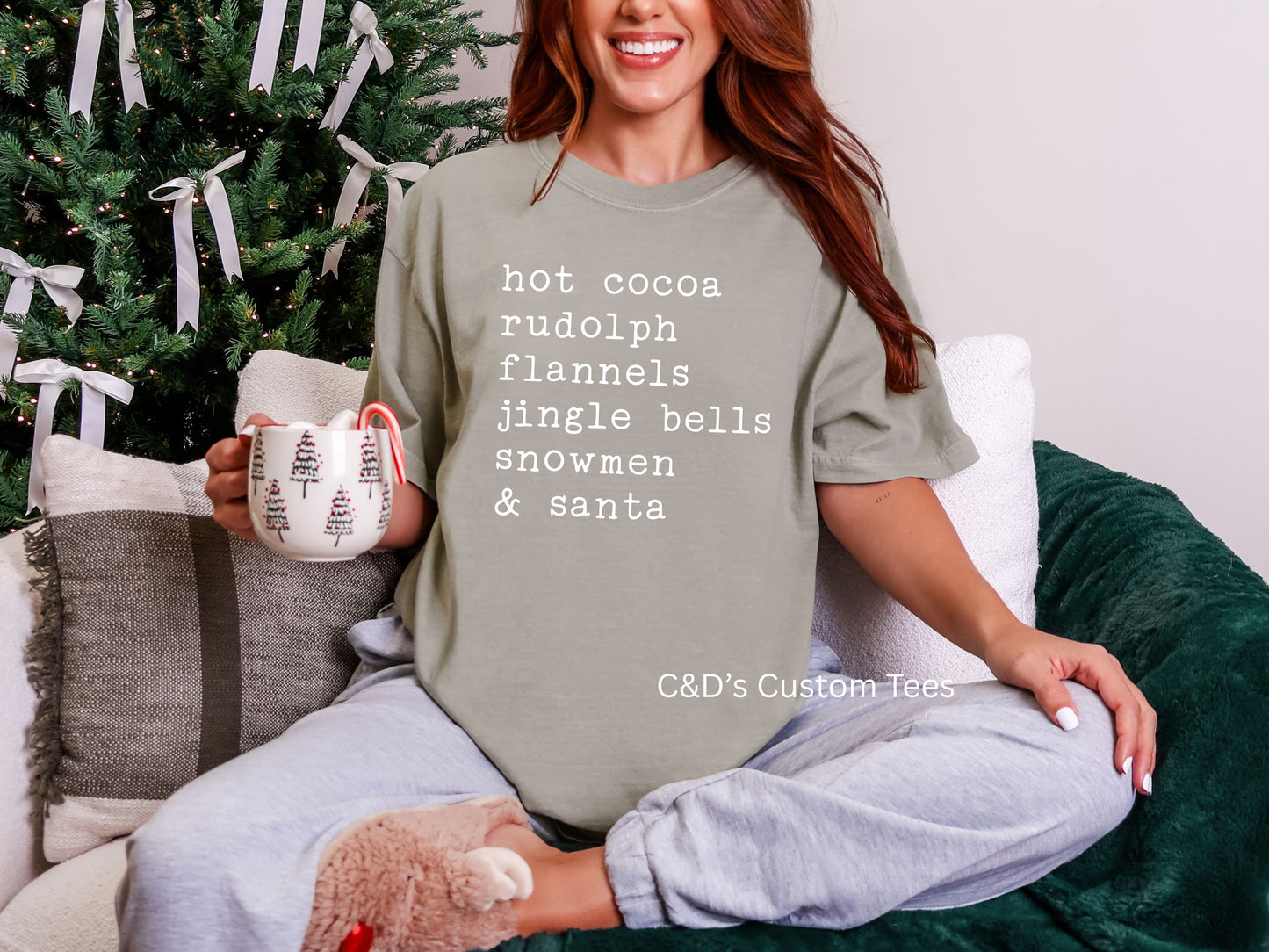 Christmas Words Comfort Color Tee