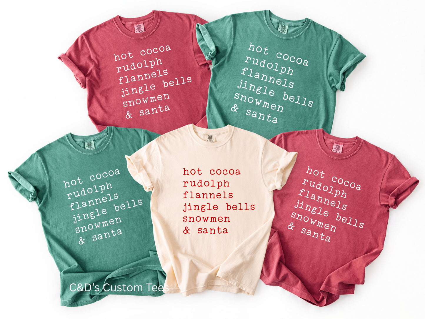Christmas Words Comfort Color Tee