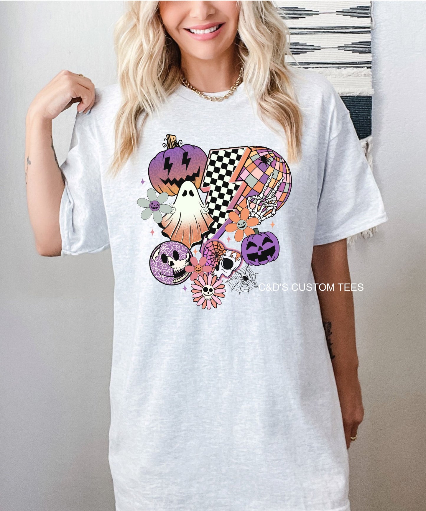Preppy Collage Halloween Graphic Tee
