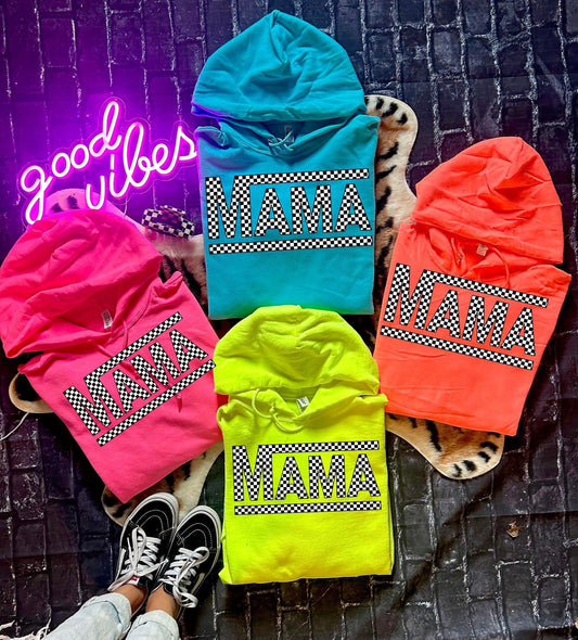 Mama Checkered Hoodie