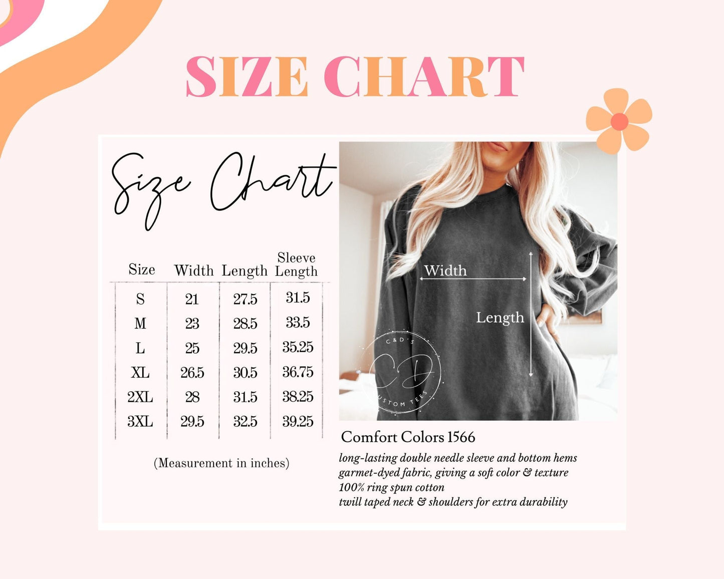 Swirl Heart Comfort Color Sweatshirt