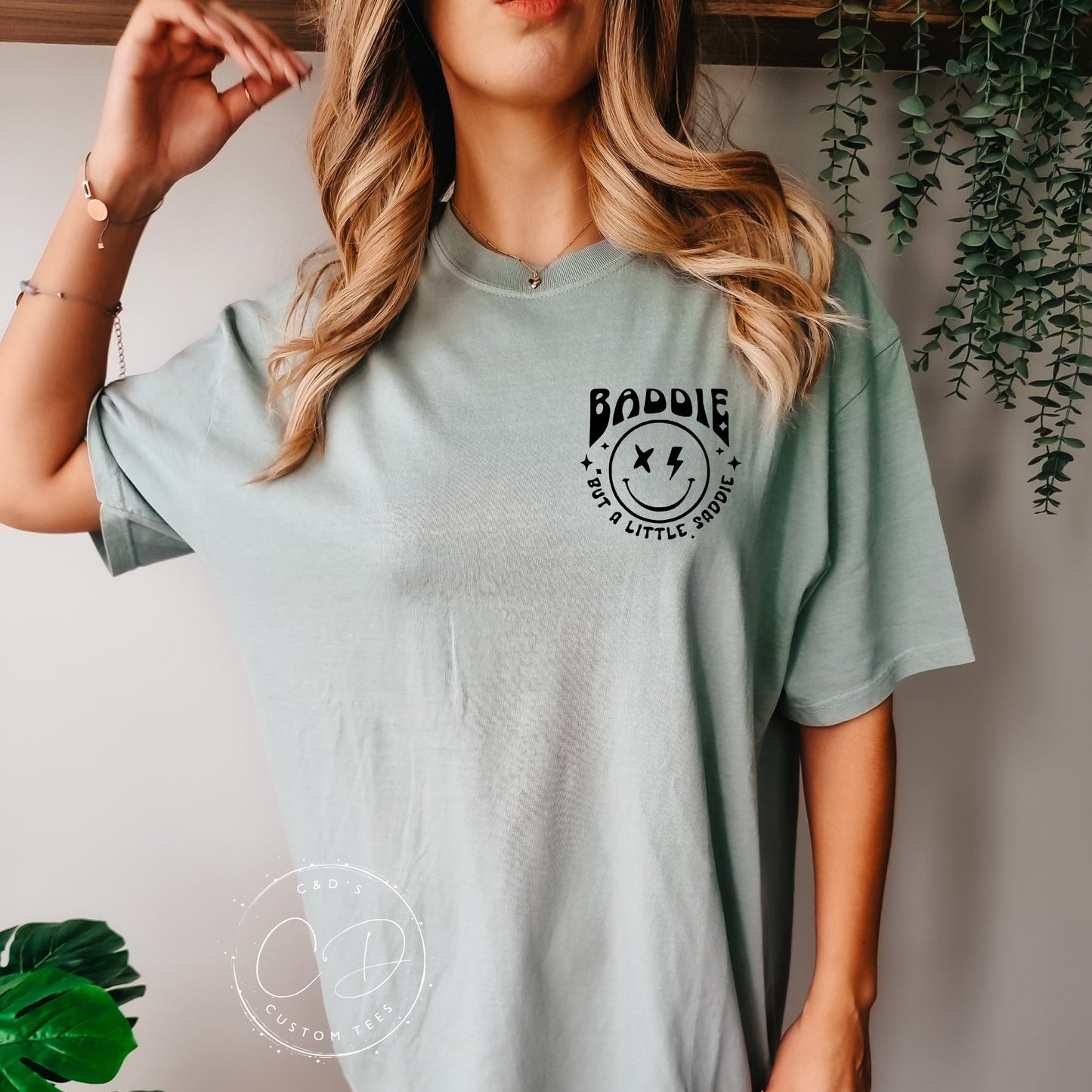 Baddie And A Little Saddie Comfort Color Tee