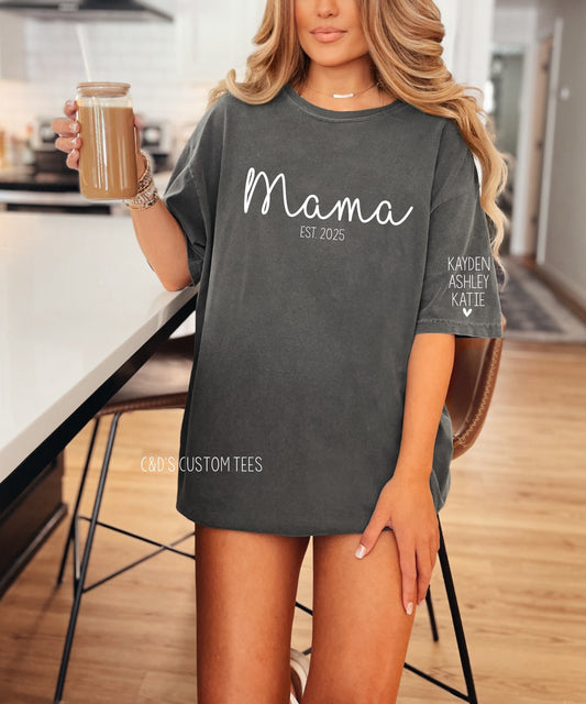 Mama Est Comfort Color Tee