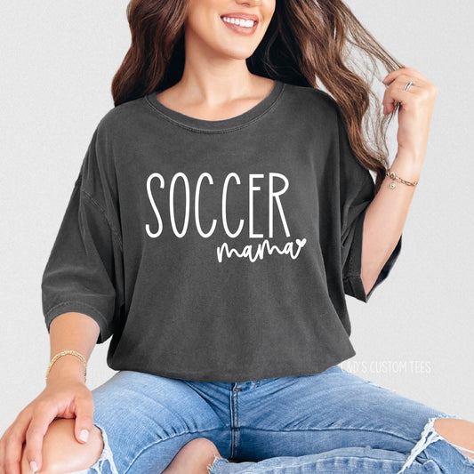 Soccer Mama Heart Comfort Color Tee