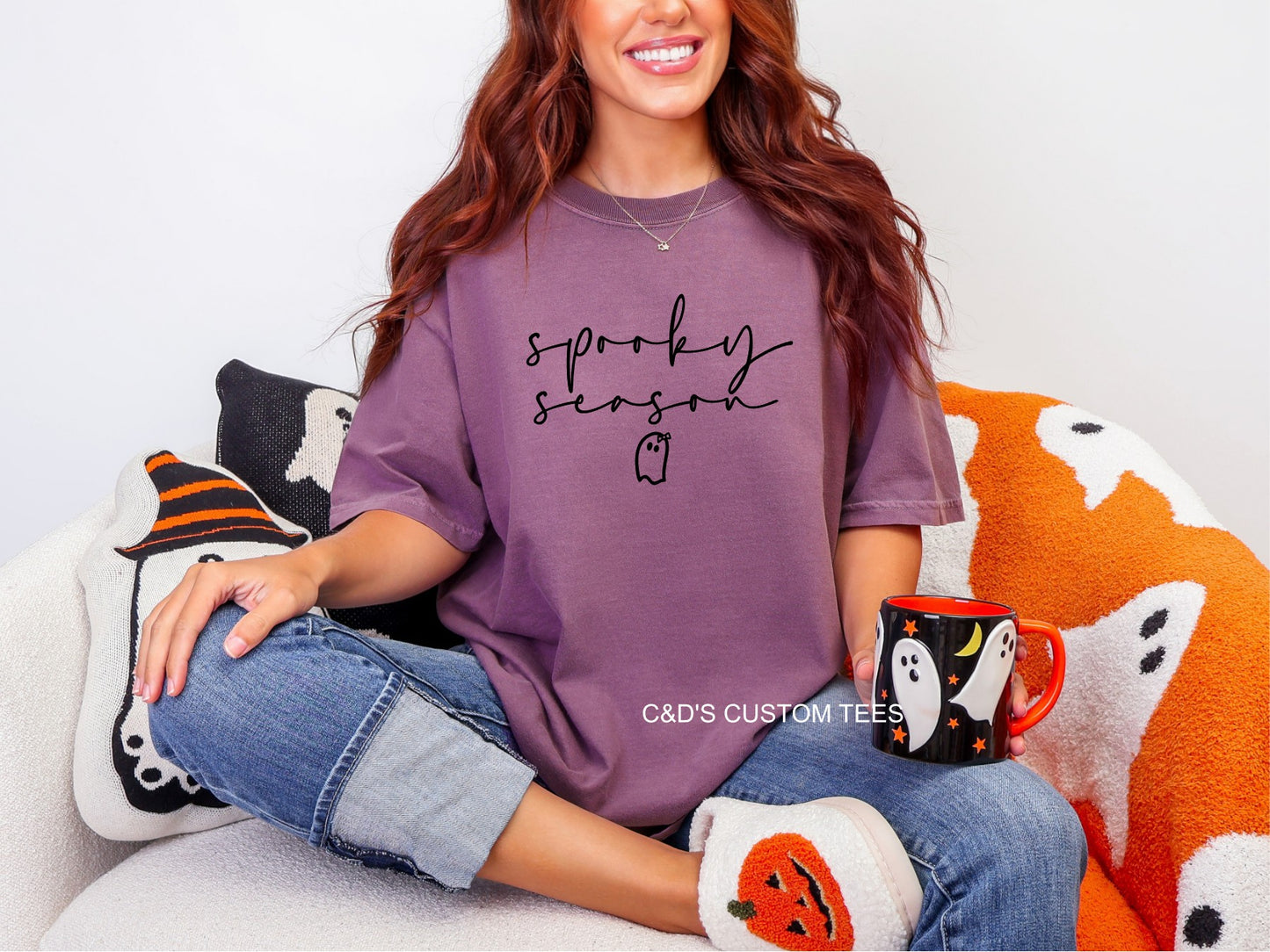 Spooky Season Ghost Comfort Color Tee