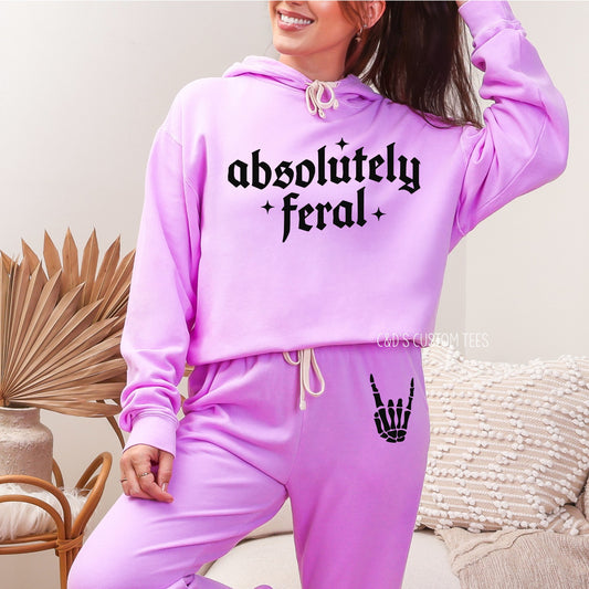 Absolutely Feral Comfort Color Hoodie