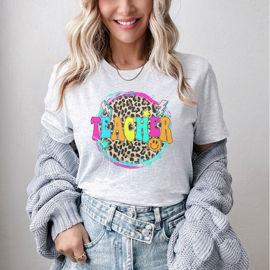 Teacher Leopard Graphic Tee
