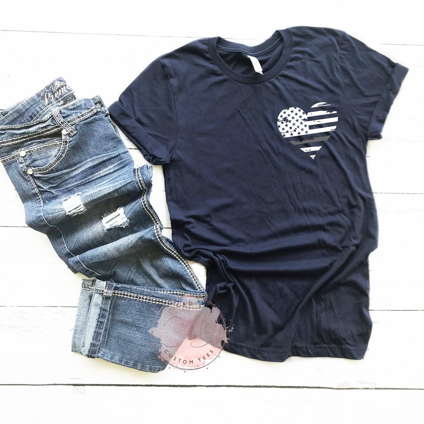 Heart Grey Line Shirt