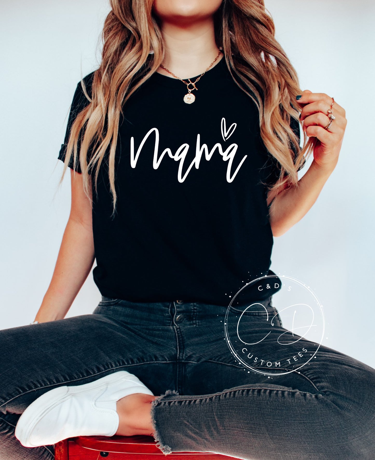 Mama with Heart Shirt
