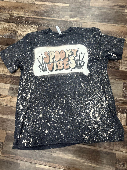 Spooky Vibes Bleached Tee