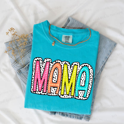 Mama Polka Dots Comfort Color Tee