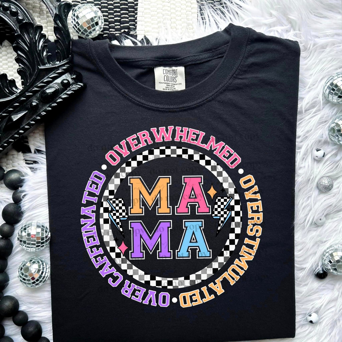 Overwhelmed Mama Comfort Color Tee