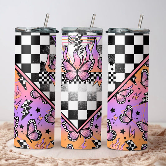 Retro Butterfly Tumbler