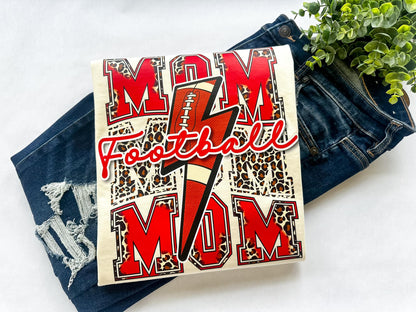 Football Mom Red Comfort Color Tee