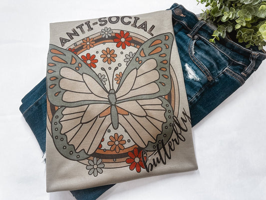 Antisocial Butterfly Graphic Tee