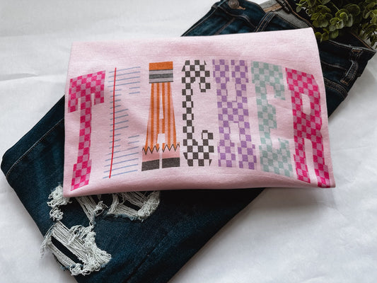 Teacher Pattern Graphic Tee