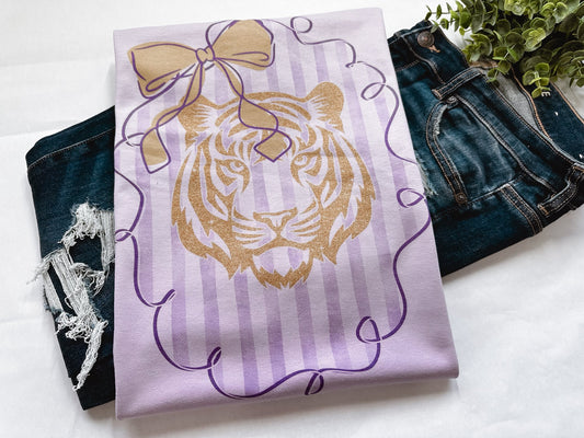 Plaid Tiger Graphic Tee