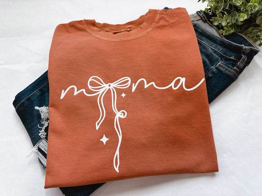 Mama Bow Comfort Color Tee