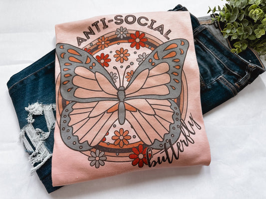 Antisocial Butterfly Graphic Tee
