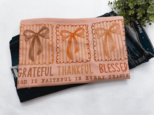 Grateful Thankful Blessed Graphic Tee