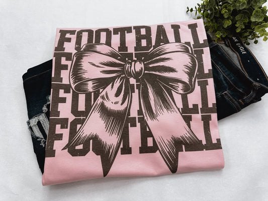 Football Bow Graphic Tee