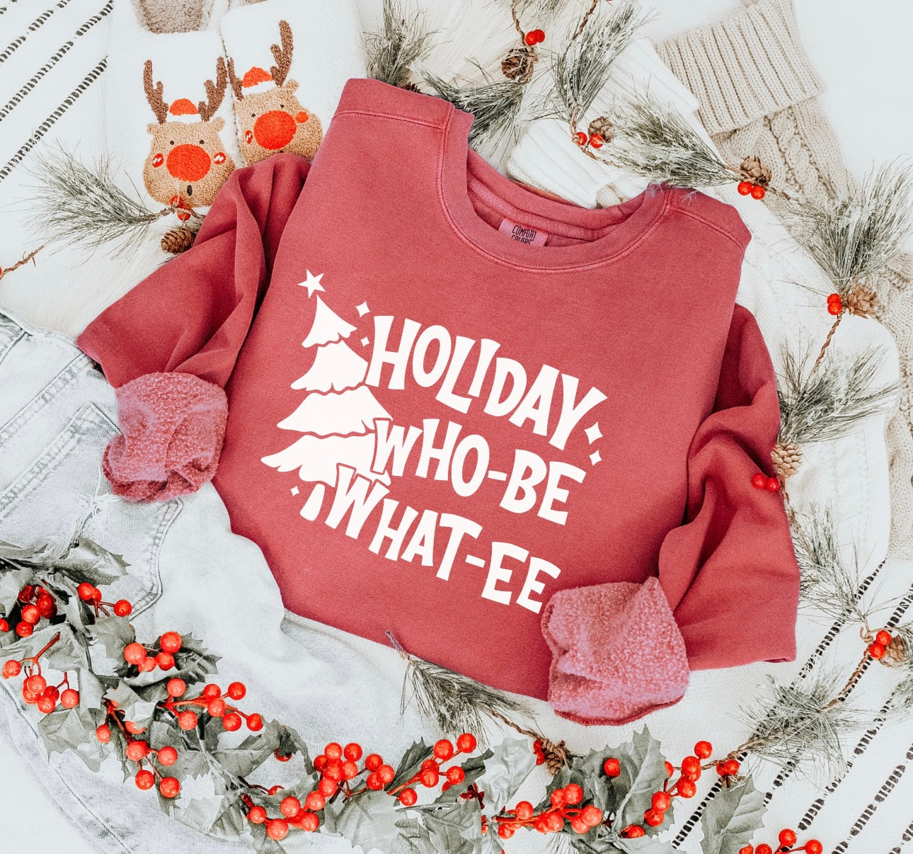 Holiday Who-be Comfort Color Sweatshirt