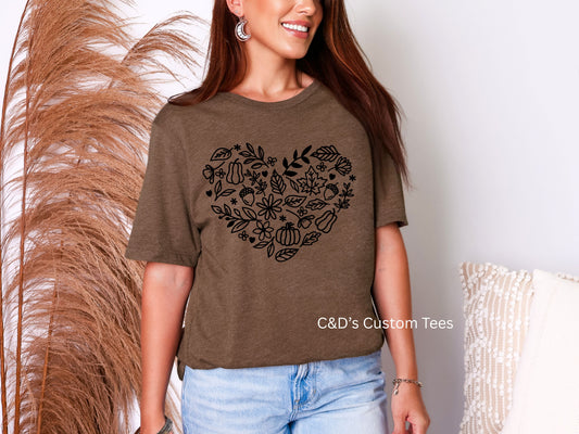 Fall Heart Graphic Tee