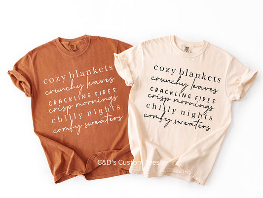Cozy Blankets List Comfort Color Tee