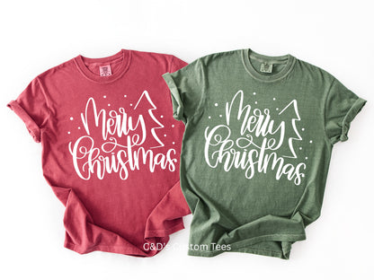 Merry Christmas Comfort Color Tee