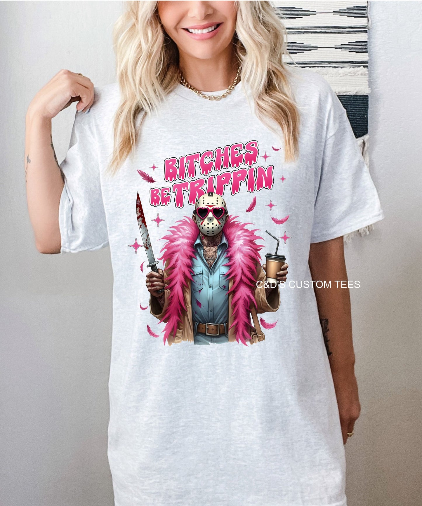 Bitches Be Trippin Halloween Graphic Tee