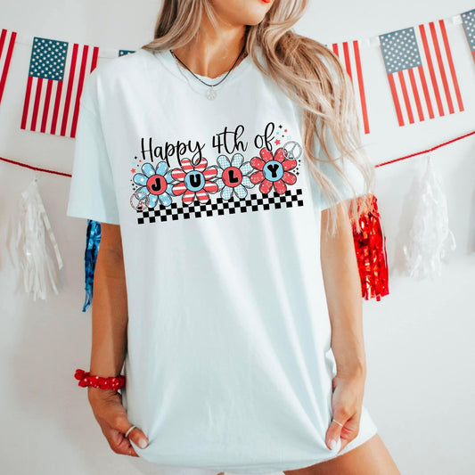 Happy 4th Of July Comfort Color Tee