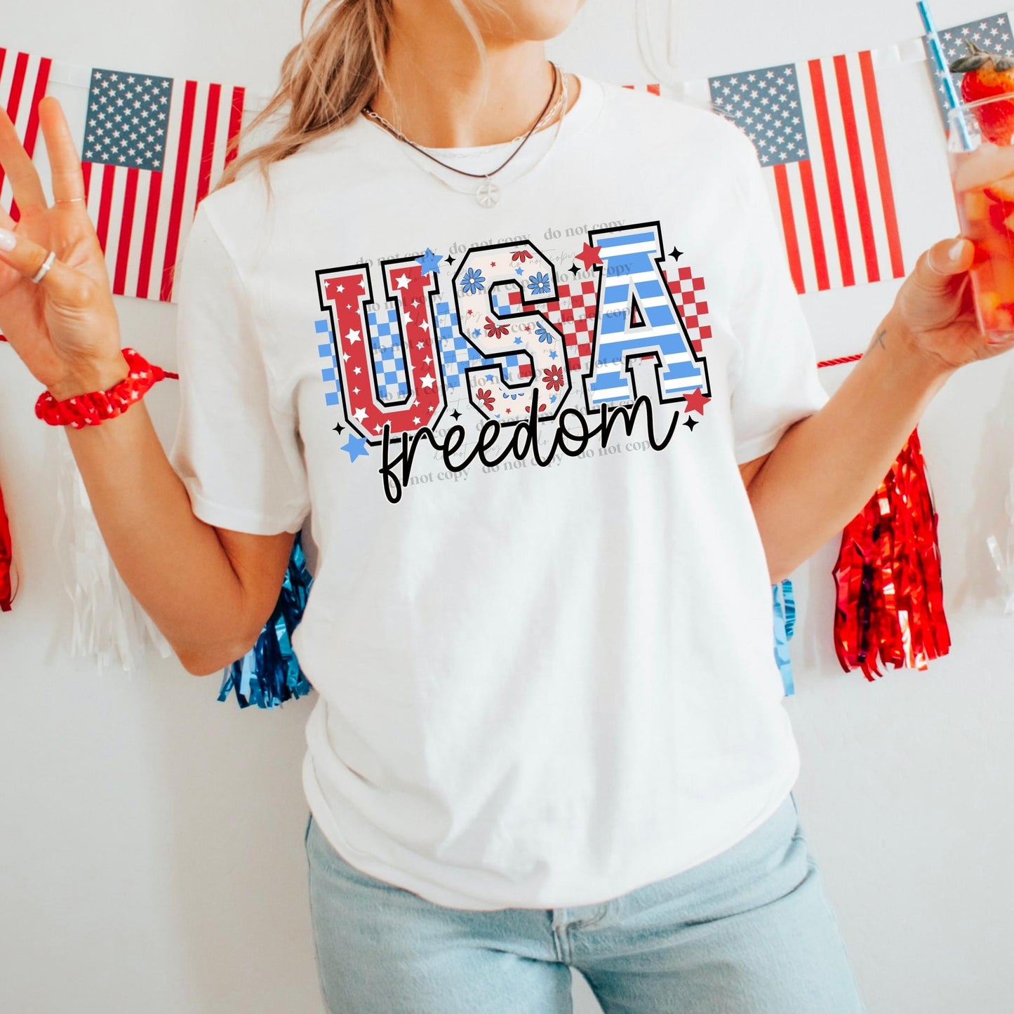 USA Freedom Comfort Color Tee