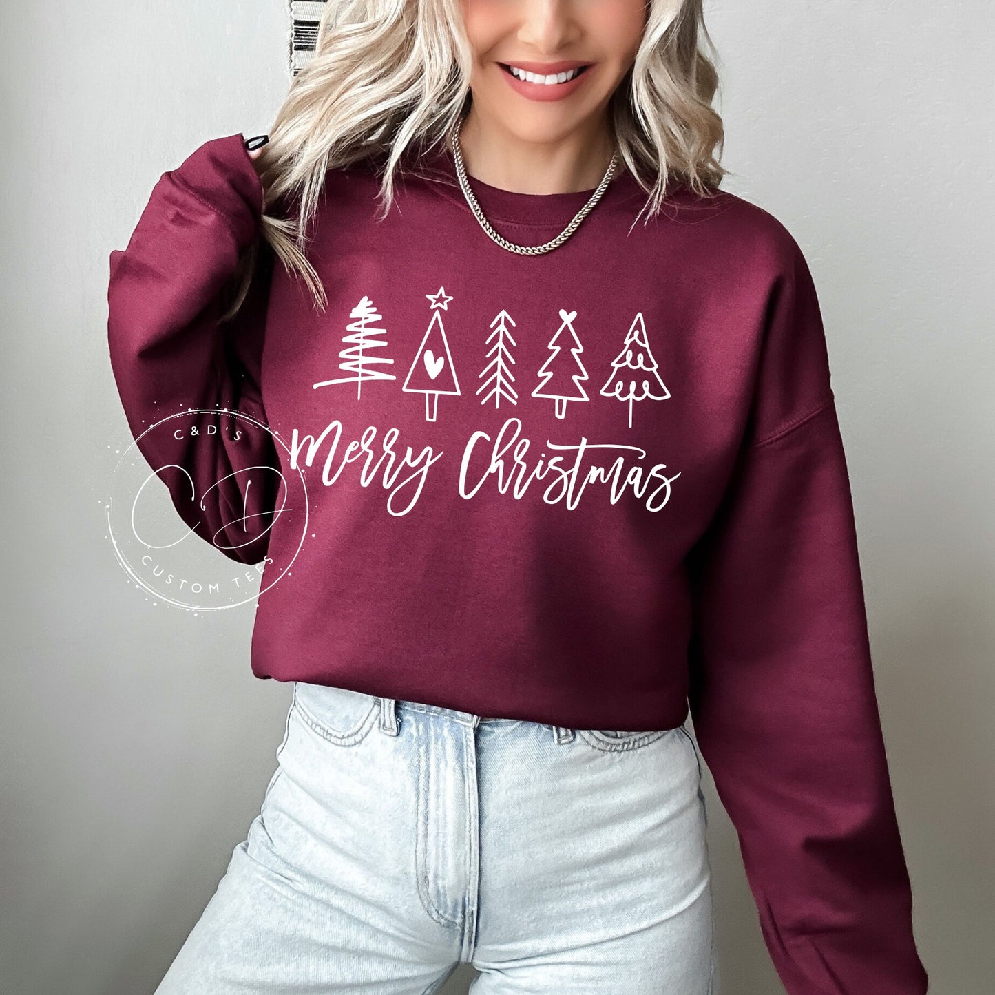 Merry Christmas Trees Sweatshirt