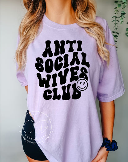 Anti Social Wives Club Comfort Color Tee