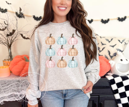 Pastel Pumpkin Graphic Sweatshirt