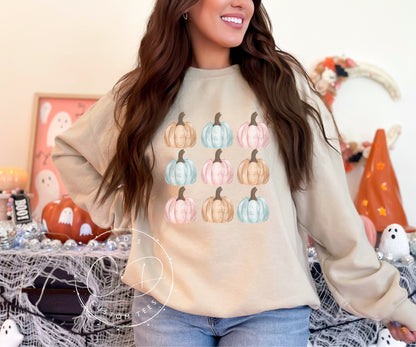 Pastel Pumpkin Graphic Sweatshirt