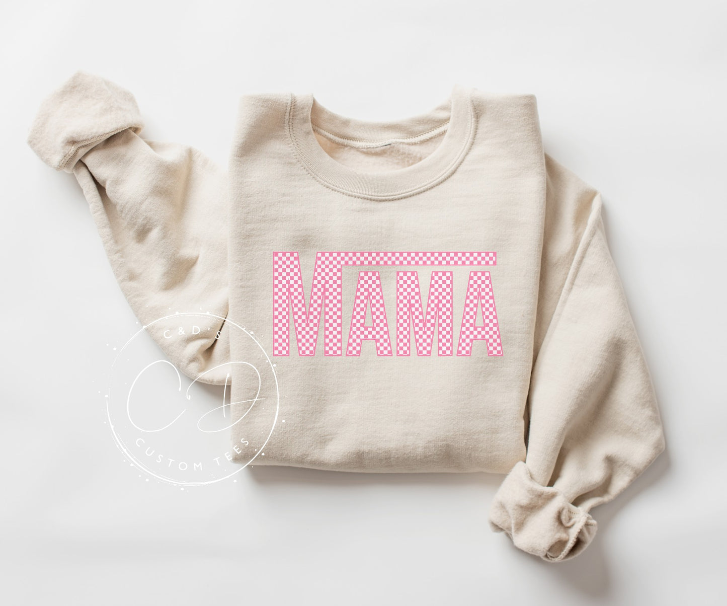 Checkered Mama Graphic Sweatshirt