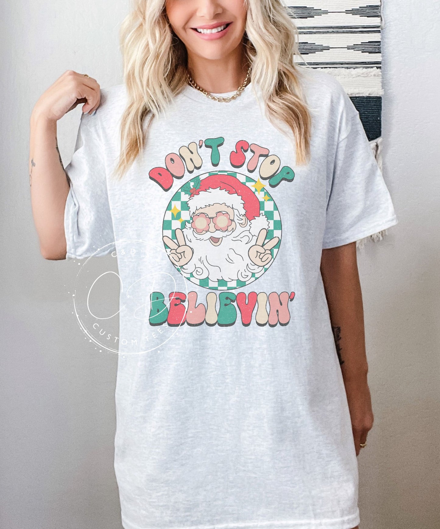 Don't Stop Believing Christmas Graphic Tee